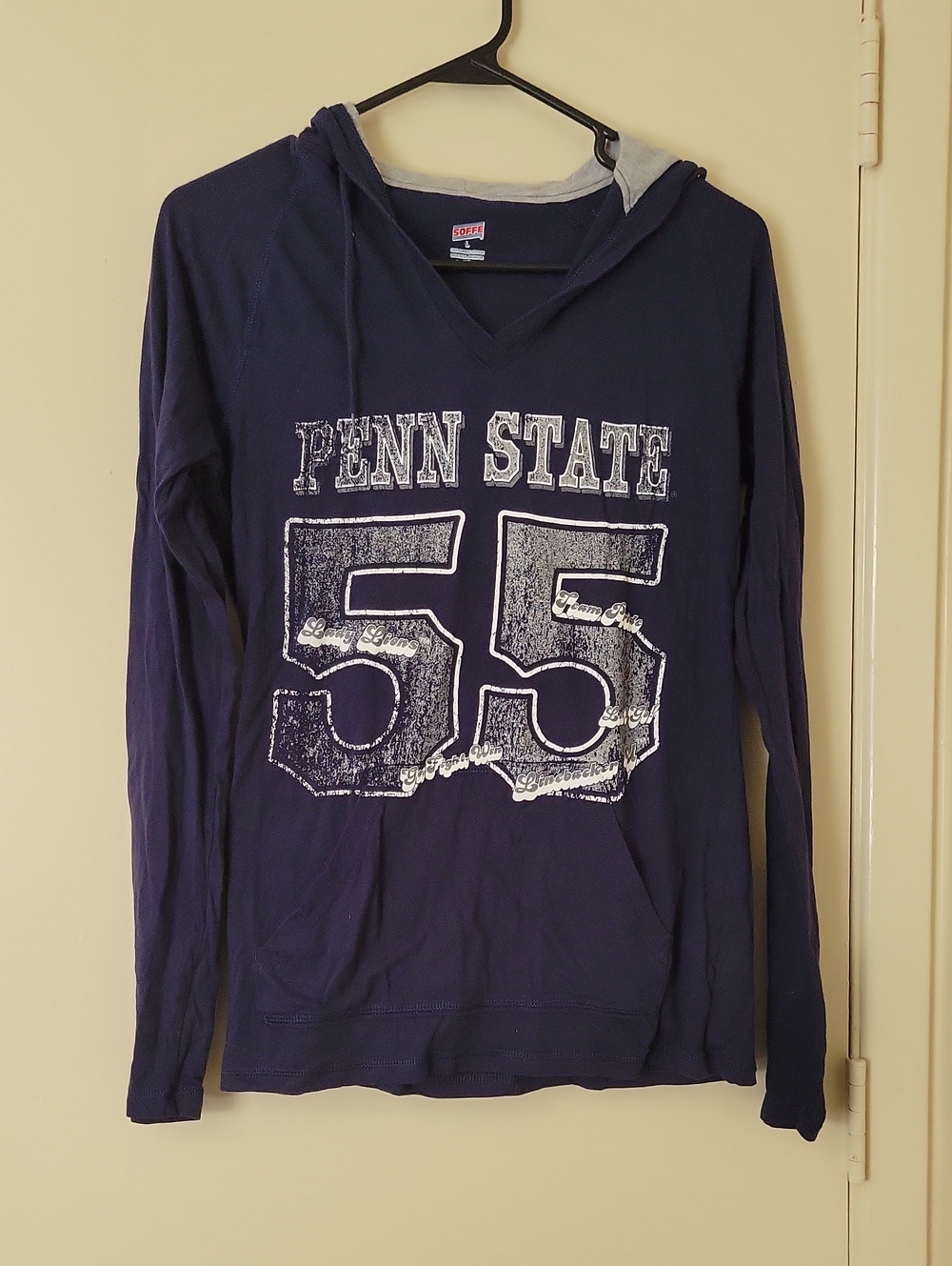 Soffe Penn State Navy Blue Hooded Long Sleeved Shirt